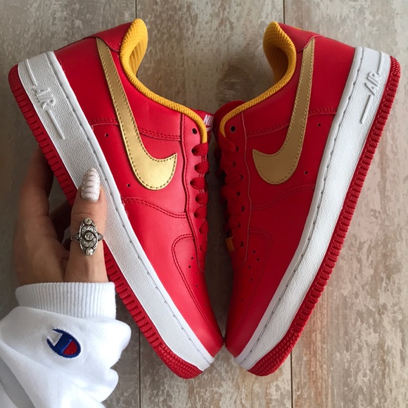 NWT Nike ID Air Force 1 Custom Leather Red - Picture 5 of 8